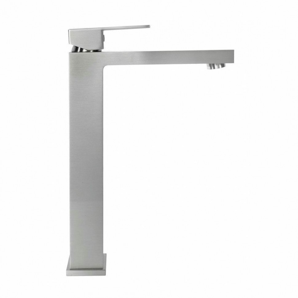 Смеситель для раковины высокий Hansberge H2070, никель