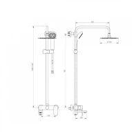Душевая система Grocenberg GB7011, хром