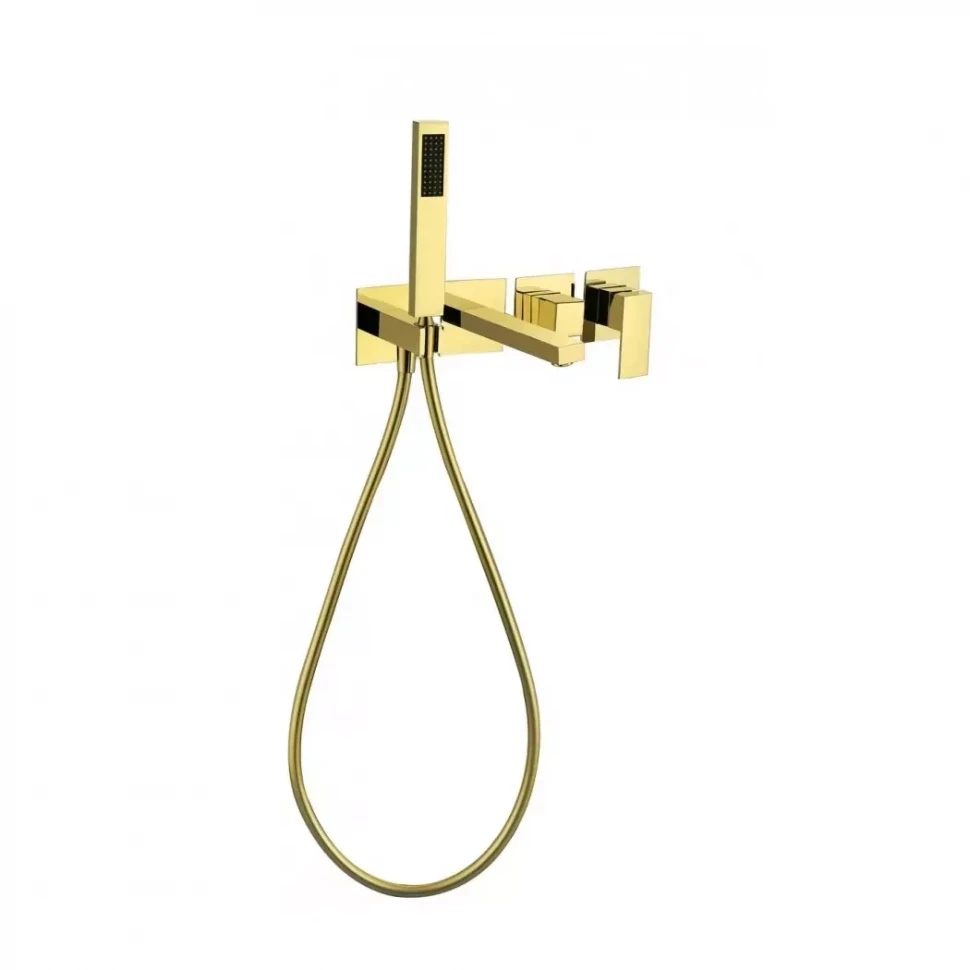Смеситель для ванны скрытого монтажа Grocenberg GB5060, золото глянец