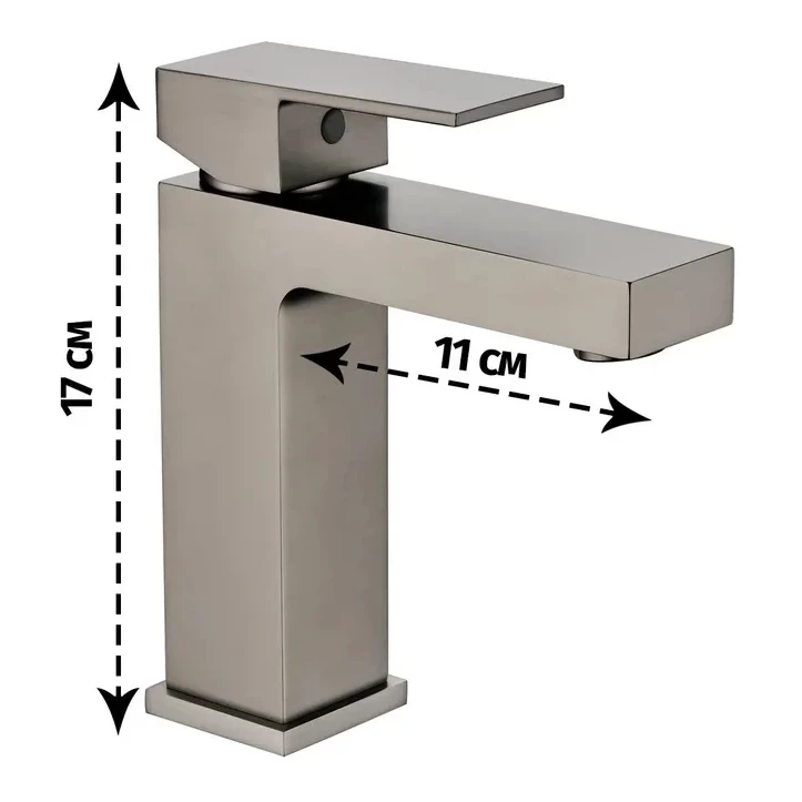 Смеситель для раковины Grocenberg GB2008, графит
