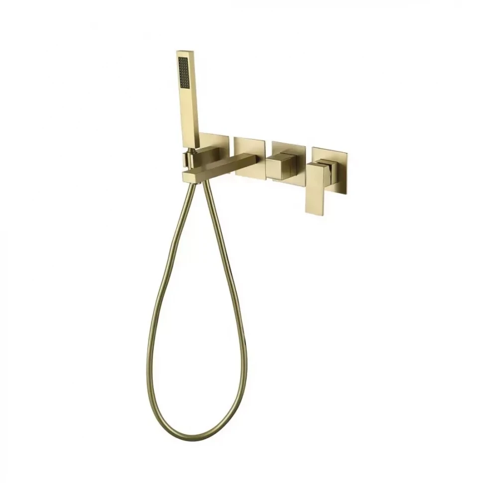 Смеситель для ванны скрытого монтажа Grocenberg GB5060, матовое золото