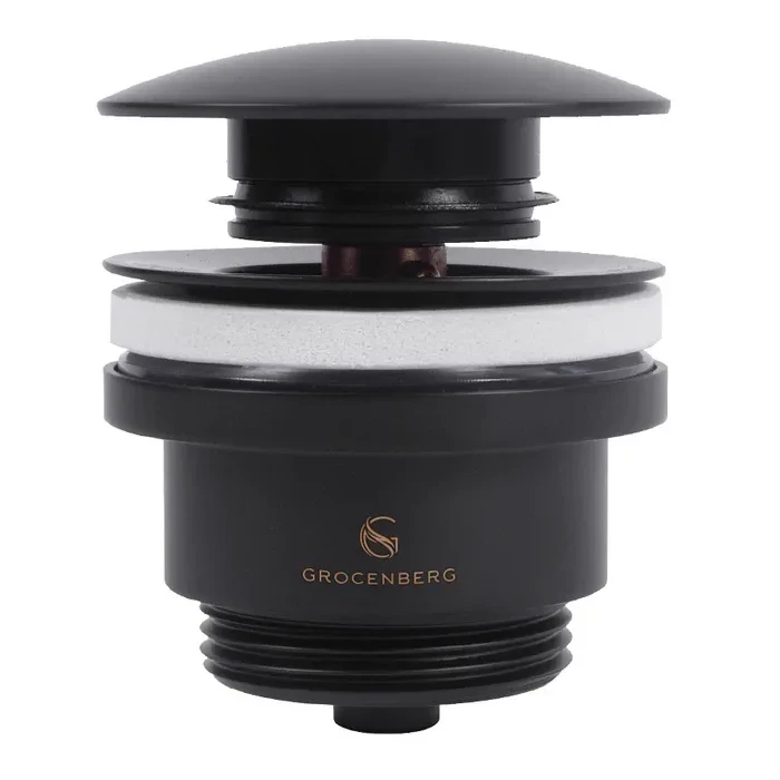 Донный клапан для раковины Grocenberg GB106, черный матовый