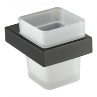 Настенный стакан одинарный Grocenberg AC0021, графит Настенный стакан одинарный Grocenberg AC0021, графит