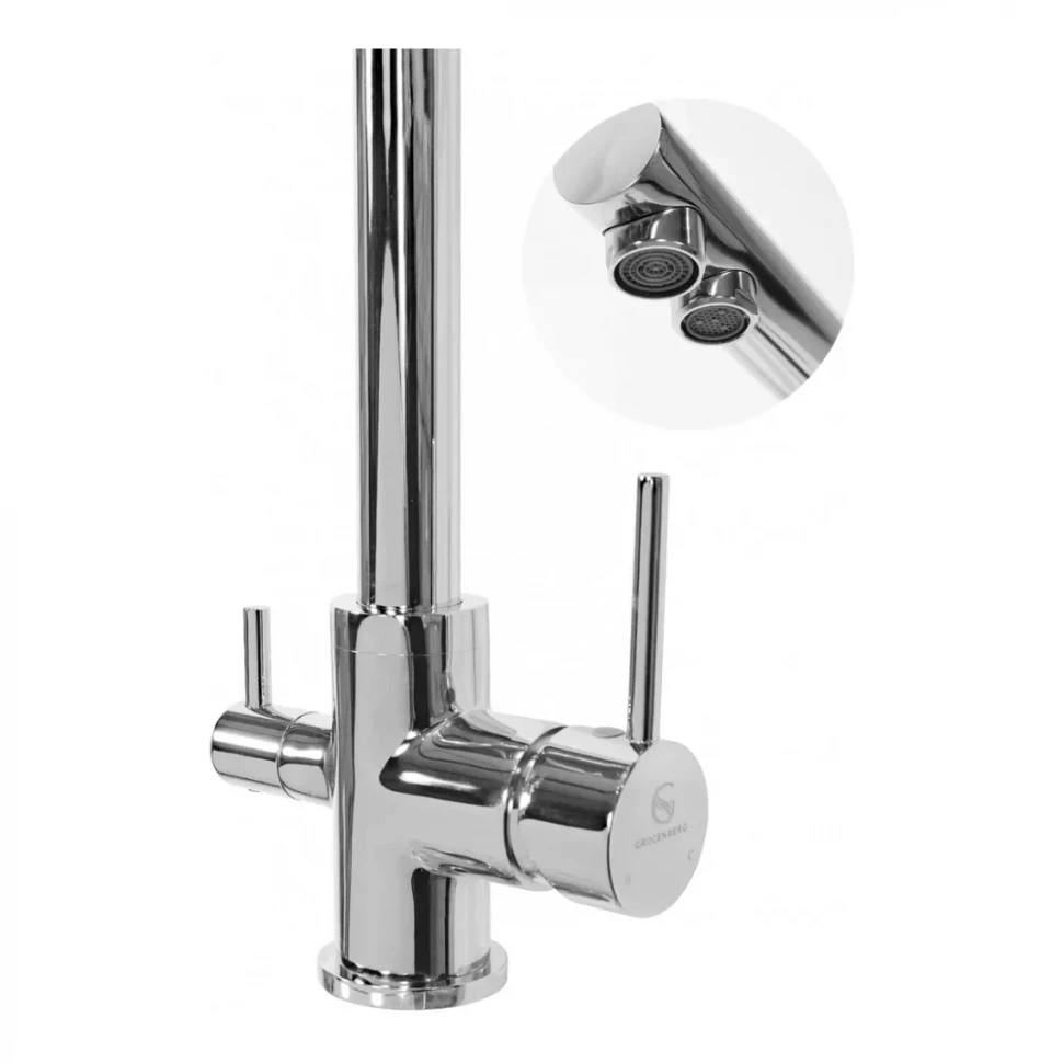 Смеситель для кухни Grocenberg GB40551, хром