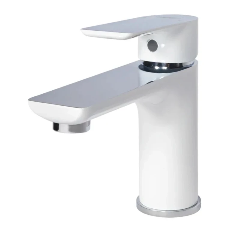 Смеситель для раковины Grocenberg GB2009, белый/хром