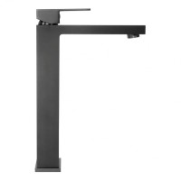 Смеситель для раковины высокий Hansberge H2070, графит