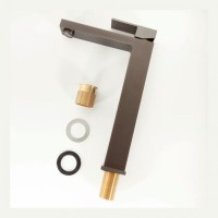 Смеситель для раковины высокий Hansberge H2070, графит