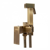 Смеситель встраиваемый с гигиеническим душем Hansberge H3077, бронза