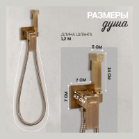 Смеситель встраиваемый с гигиеническим душем Hansberge H3077, бронза