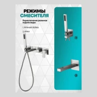 Смеситель для ванны скрытого монтажа Grocenberg GB5060, никель