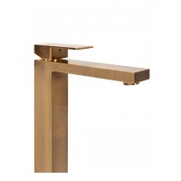 Смеситель для раковины высокий Hansberge H2070, бронза