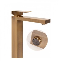 Смеситель для раковины высокий Hansberge H2070, бронза