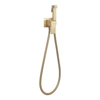 Смеситель встраиваемый с гигиеническим душем Hansberge H3077, матовое золото