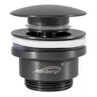 Донный клапан для раковины Hansberge H107, графит