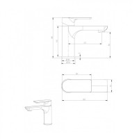 Смеситель для раковины Grocenberg GB2009, золото глянец