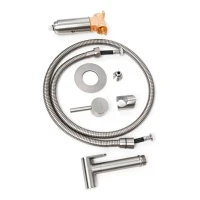 Смеситель встраиваемый с гигиеническим душем Hansberge H3099, никель