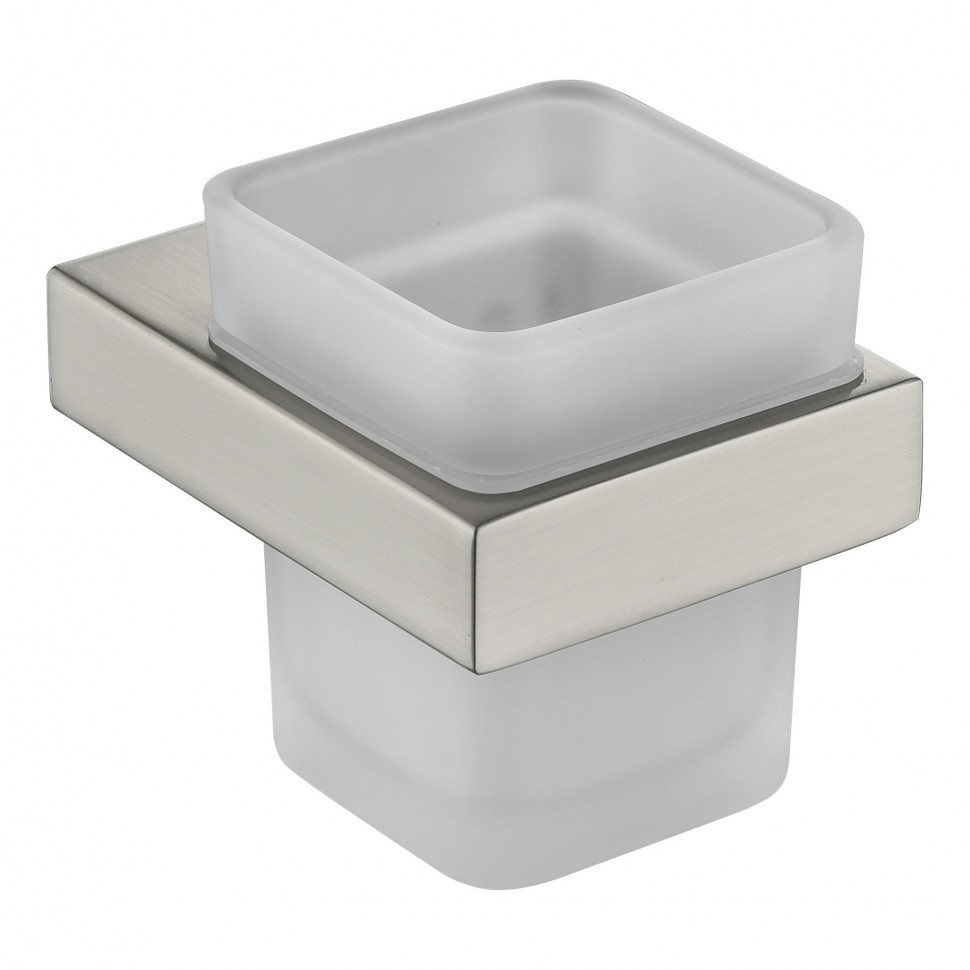 Настенный стакан одинарный Grocenberg AC0021, никель Настенный стакан одинарный Grocenberg AC0021, никель