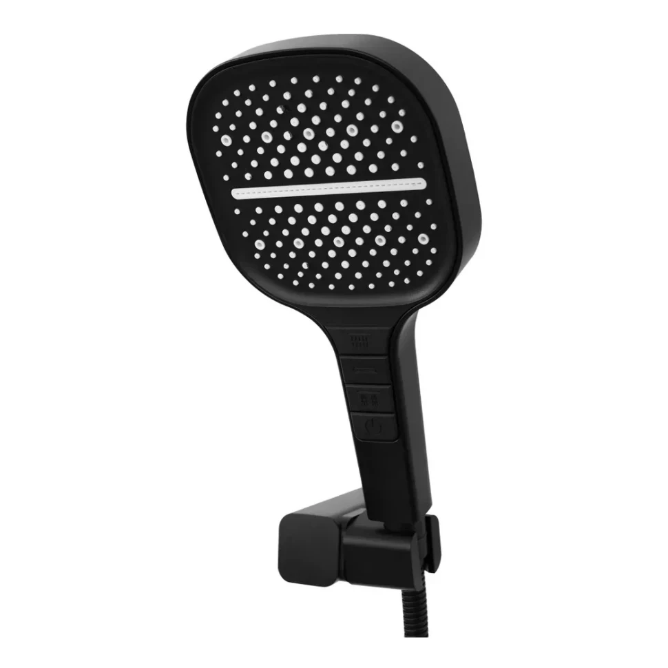 Смеситель для ванны с ручным душем Hansberge H4077, черный матовый