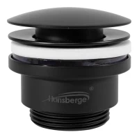 Донный клапан для раковины Hansberge H107, черный матовый
