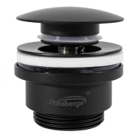 Донный клапан для раковины Hansberge H107, черный матовый