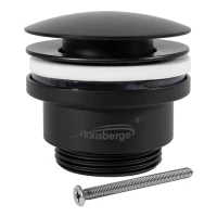 Донный клапан для раковины Hansberge H107, черный матовый