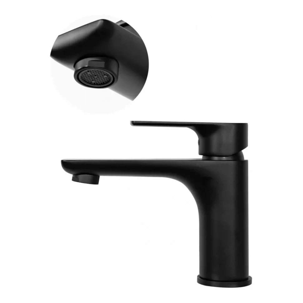 Смеситель для раковины Grocenberg GB2009, черный матовый