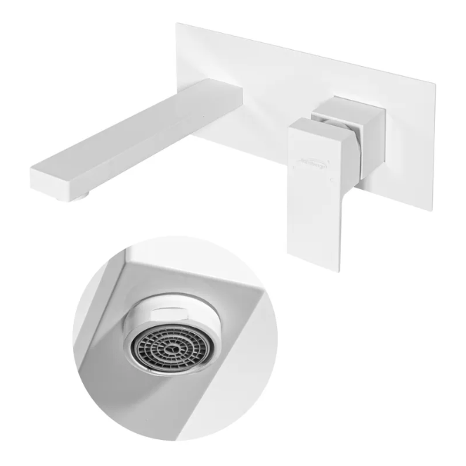 Смеситель встраиваемый для раковины Hansberge H688, белый