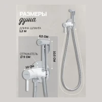 Смеситель встраиваемый с гигиеническим душем Hansberge H3099, белый/хром