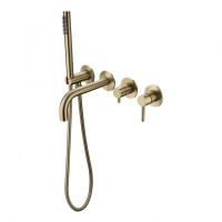 Смеситель для ванны встроенный FILARETE Roun FL2122, матовое золото