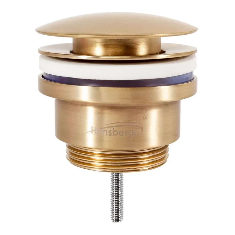 Донный клапан для раковины Hansberge H107, матовое золото