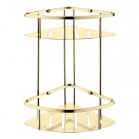 Полка корзина угловая Grocenberg AC0075GO, золото глянец