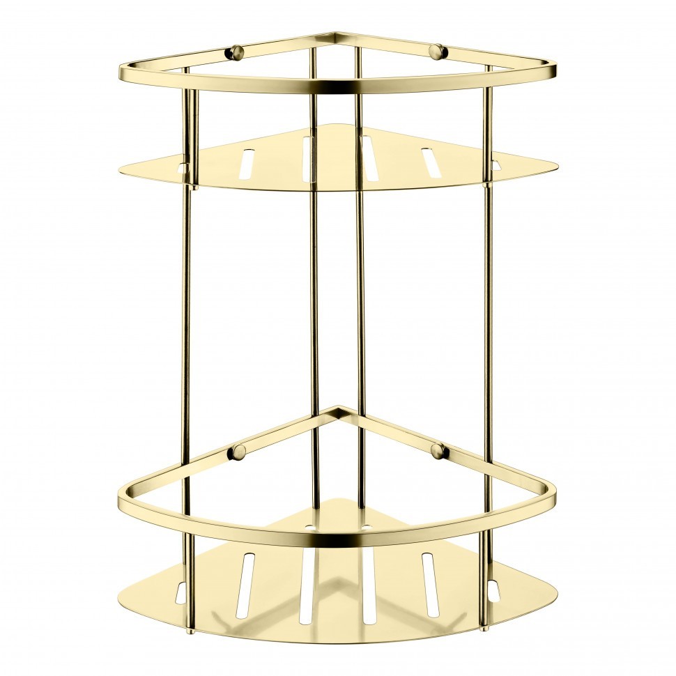 Полка корзина угловая Grocenberg AC0075GO, золото глянец