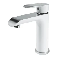 Смеситель для раковины Grocenberg GB2010, белый/хром