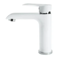 Смеситель для раковины Grocenberg GB2010, белый/хром