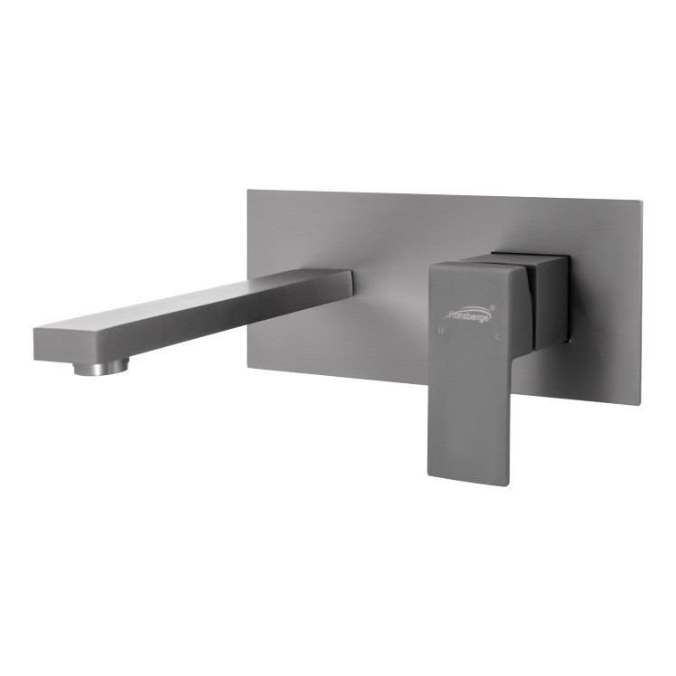 Смеситель встраиваемый для раковины Hansberge H688, графит