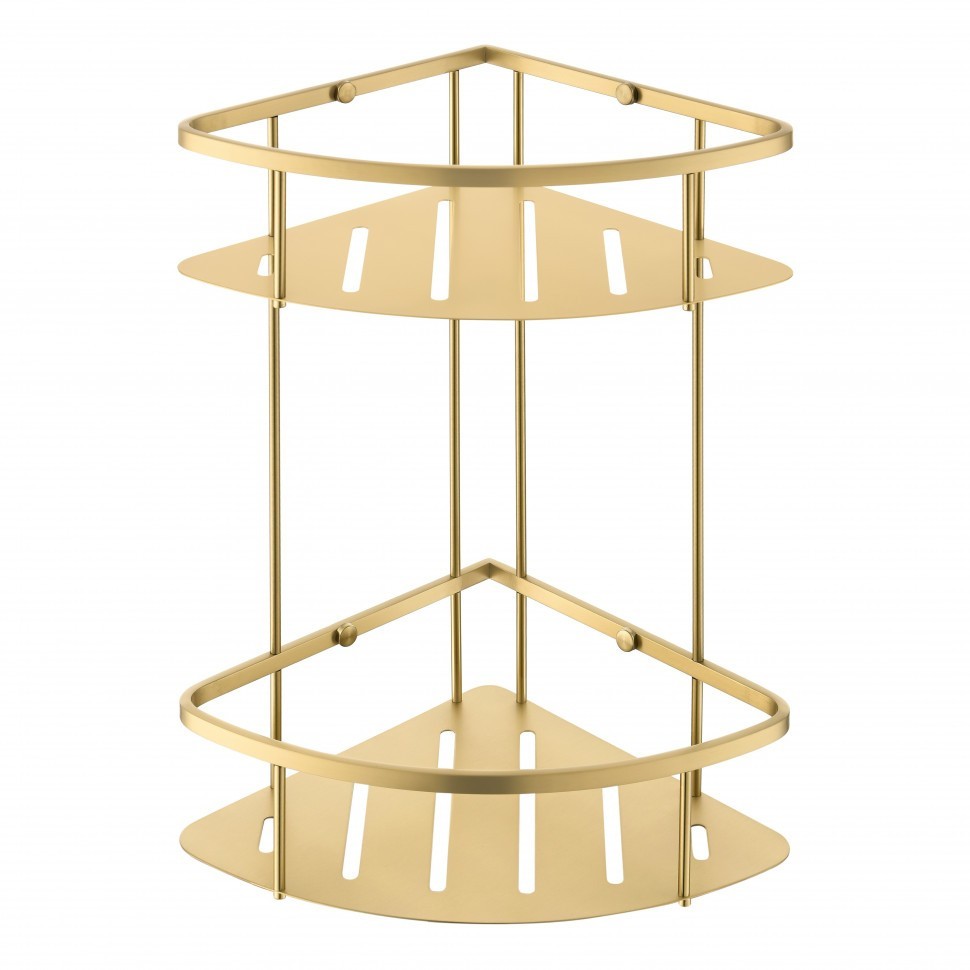 Полка корзина угловая Grocenberg AC0075MG, матовое золото Полка корзина угловая Grocenberg AC0075MG, матовое золото