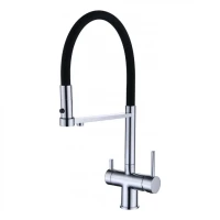 Смеситель для кухни Grocenberg GB4095 с гибким изливом, хром