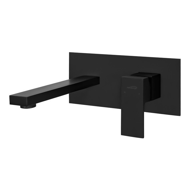 Смеситель встраиваемый для раковины Hansberge H688, черный матовый