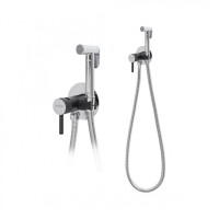 Смеситель встраиваемый с гигиеническим душем Hansberge H3099, черный хром