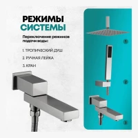 Душевая система скрытого монтажа Grocenberg GB5089BG-2, графит