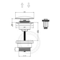 Донный клапан FILARETE FL75, бронза