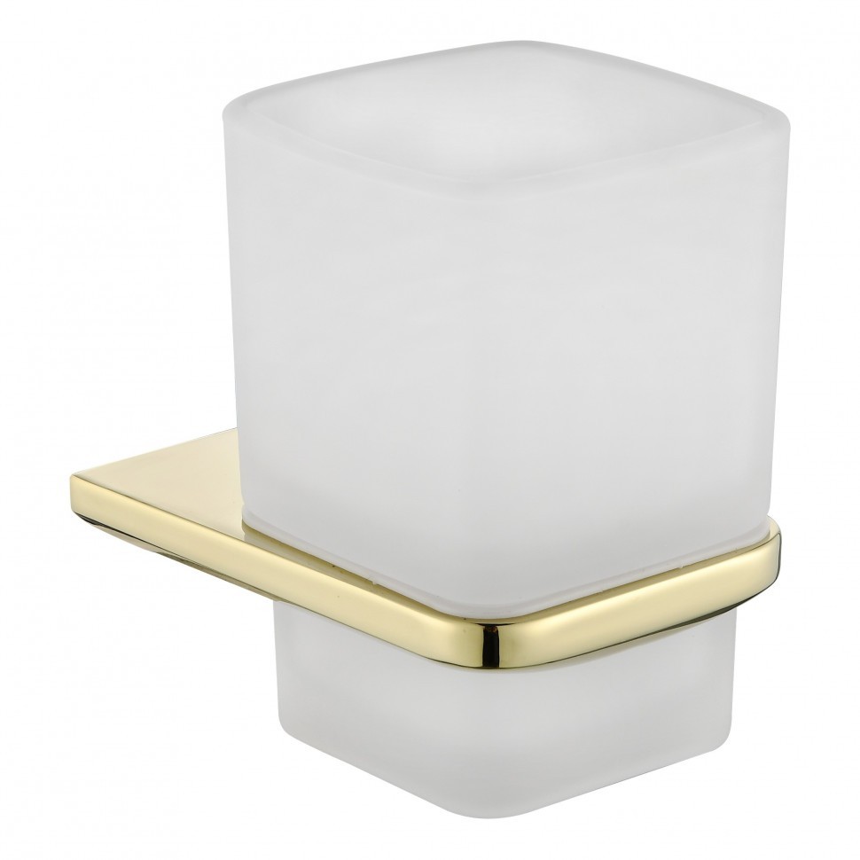 Настенный стакан одинарный Grocenberg AC0053, золото глянец Настенный стакан одинарный Grocenberg AC0053, золото глянец