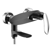 Смеситель для ванны с ручным душем Grocenberg GB8001, черный хром