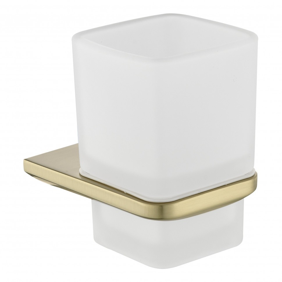 Настенный стакан одинарный Grocenberg AC0053, матовое золото Настенный стакан одинарный Grocenberg AC0053, матовое золото