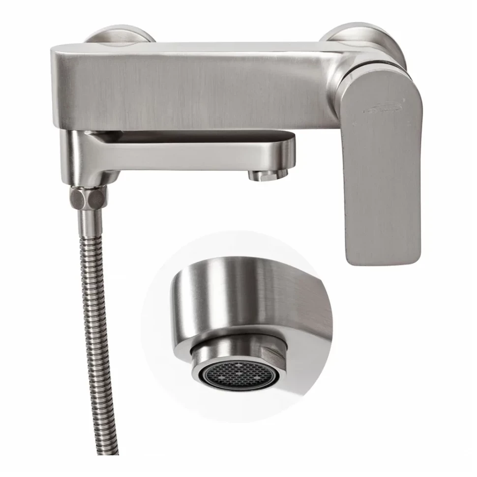 Смеситель для ванны с ручным душем Hansberge H4010, никель