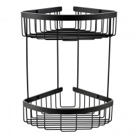 Полка корзина угловая Grocenberg AC0076BL, черный матовый