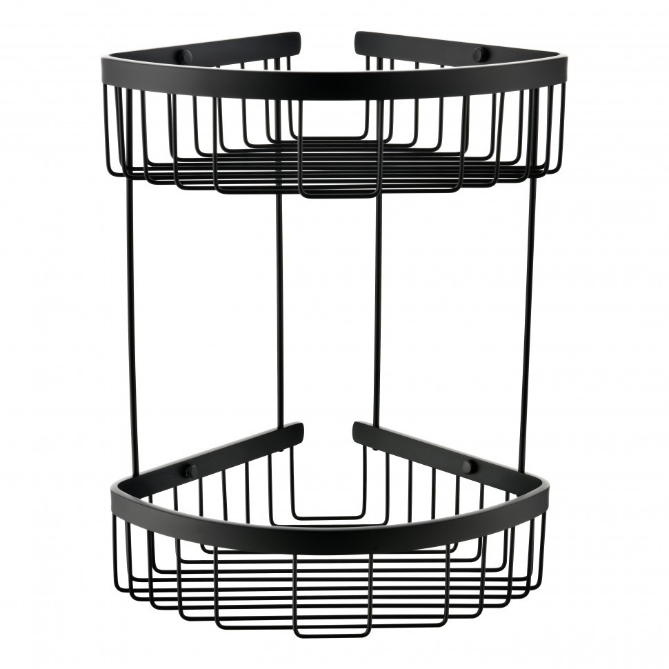 Полка корзина угловая Grocenberg AC0076BL, черный матовый