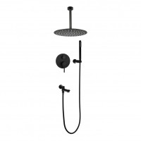 Душевая система скрытого монтажа FILARETE Roun FL1022, черный матовый