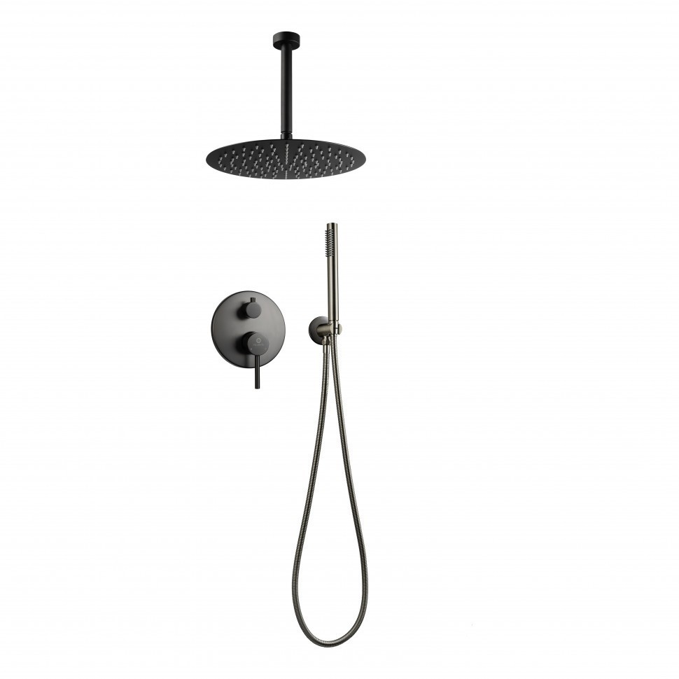 Душевая система скрытого монтажа FILARETE Roun FL1024, графит