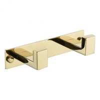 Полотенцедержатель на планке двойной Grocenberg AC0012, золото глянец